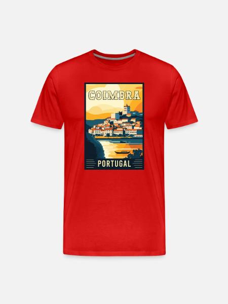Experience Timeless Coimbra in Portugal - Men's Premium Organic T-Shirt - red