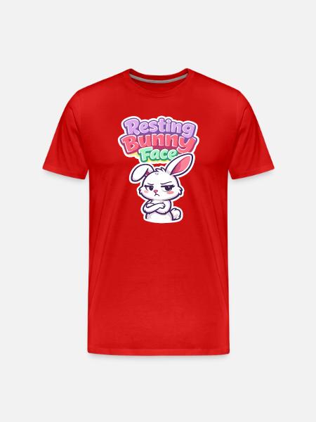 Bunny Bunny Spring Summer Easter Garden - Men's Premium Organic T-Shirt - red
