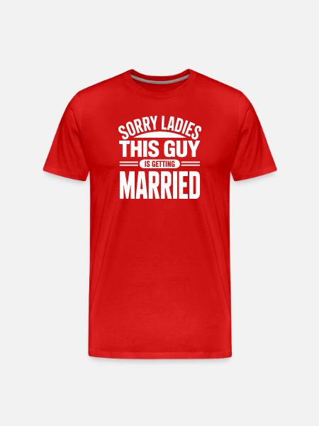 Citation du futur marié - T-shirt bio Premium Homme - rouge