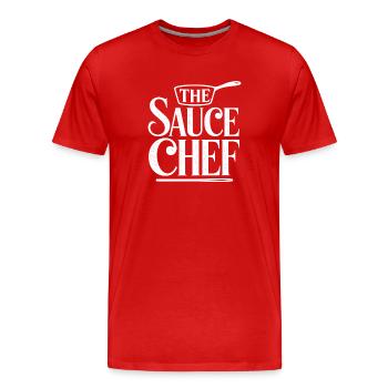Saucier Sauce Station Brigade Chef Culinary Statio - Männer Premium Bio T-Shirt - Rot - Vorne - Damien (186cm)