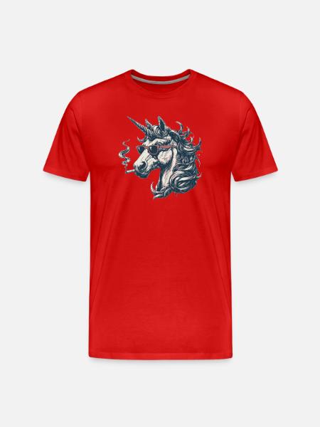 Licorne cool - T-shirt bio Premium Homme - rouge