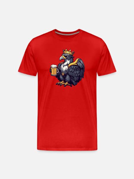 Harpy Bird Beer King - Men's Premium Organic T-Shirt - red