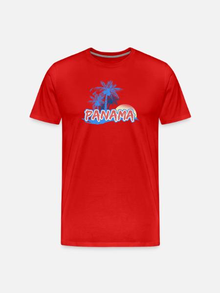 Gift for Panama - Men's Premium Organic T-Shirt - red