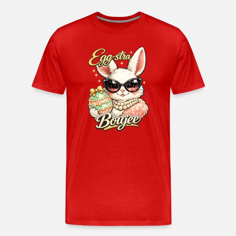 Eggstra Boujee Easter Bunny Easter - Men's Premium Organic T-Shirt - red