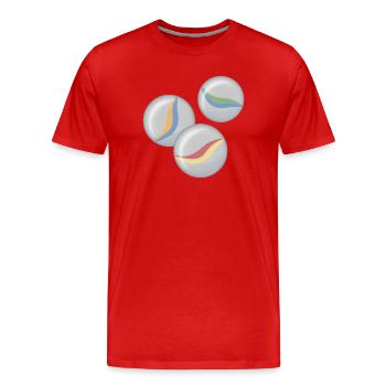 Kreis-Schwünge in Pastellfarben Murmeln - Männer Premium Bio T-Shirt - Rot - Vorne - Damien (186cm)