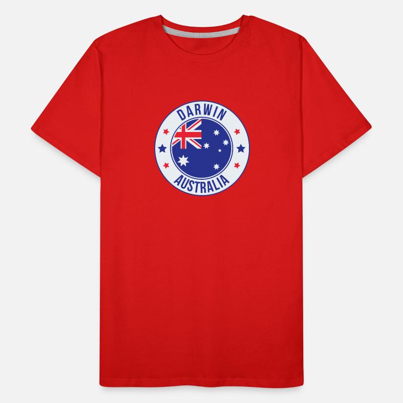 Darwin Australien Emblem-Abzeichen Männer Premium Bio T-Shirt