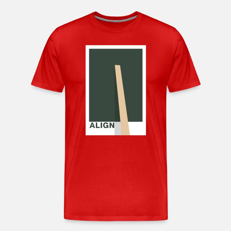 Align –  Design Statement - Männer Premium Bio T-Shirt - Rot