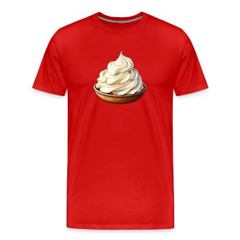 crème fouettée - T-shirt bio Premium Homme - rouge - Devant - Damien (186cm)