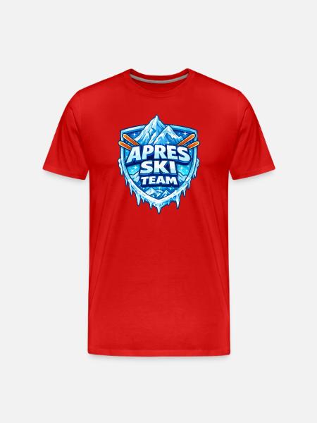 wappen-apres-ski - Männer Premium Bio T-Shirt - Rot