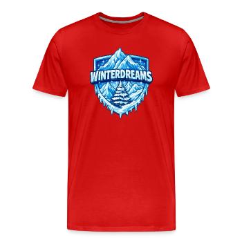 Coat of Arms Winterdreams - Men's Premium Organic T-Shirt - red - Front - Damien (186cm)