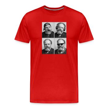 Johannes Brahms. - T-shirt bio Premium Homme - rouge - Devant - Damien (186cm)