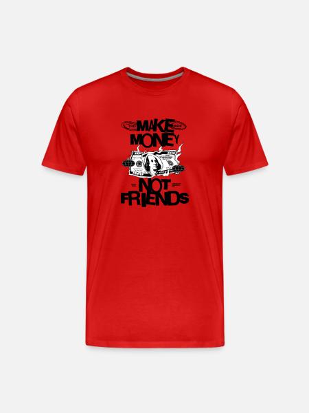 Dollar in Flames Pop Art - Men's Premium Organic T-Shirt - red