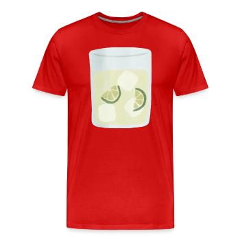 Mulet de Moscou dans le style aquarelle - T-shirt bio Premium Homme - rouge - Devant - Damien (186cm)