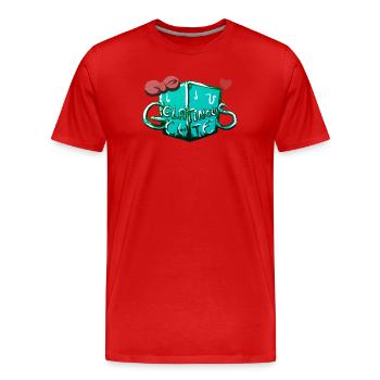 Gelatinous Cube - Männer Premium Bio T-Shirt - Rot - Vorne - Damien (186cm)