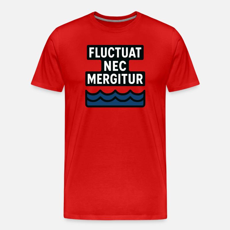 Fluctuat Nec Mergitur: Paris Resilient - Männer Premium Bio T-Shirt - Rot