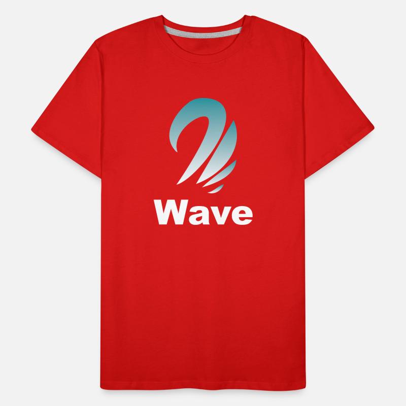 Wave Gradient Logo Design Men's Premium Organic T-Shirt