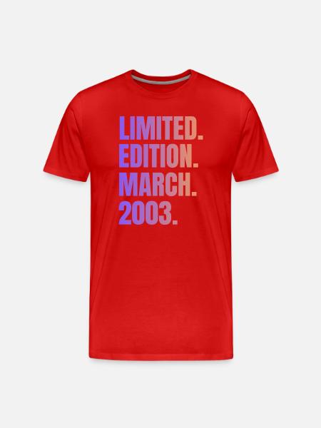 Édition Limitée Mars 2003 - T-shirt bio Premium Homme - rouge