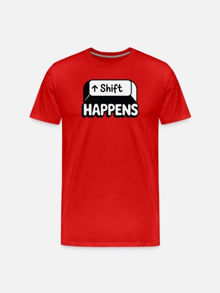 Shift Happens - Men's Premium Organic T-Shirt - red