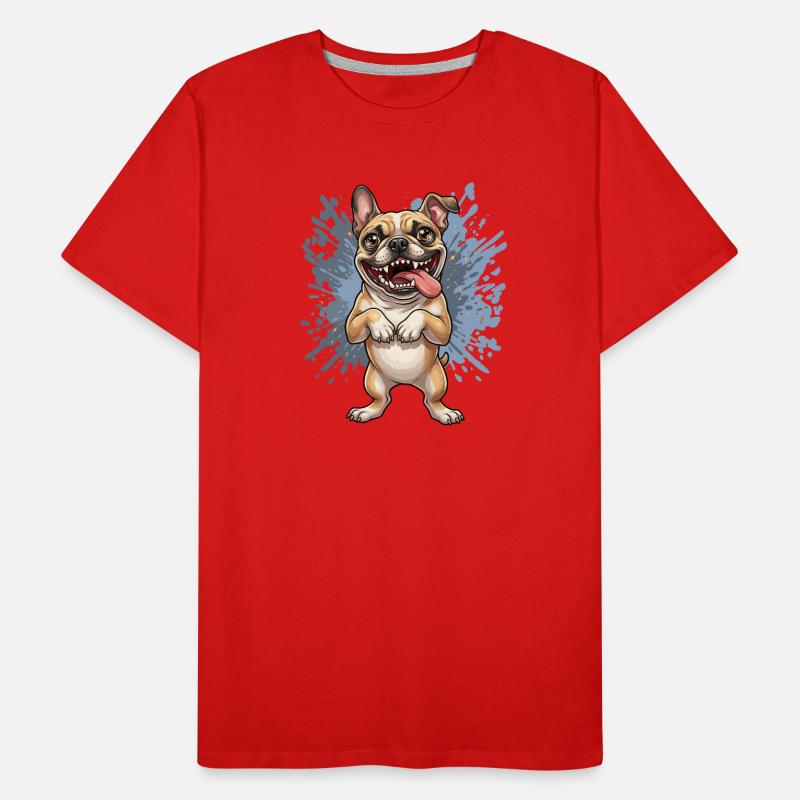 Pug Pose Splash Men's Premium Organic T-Shirt