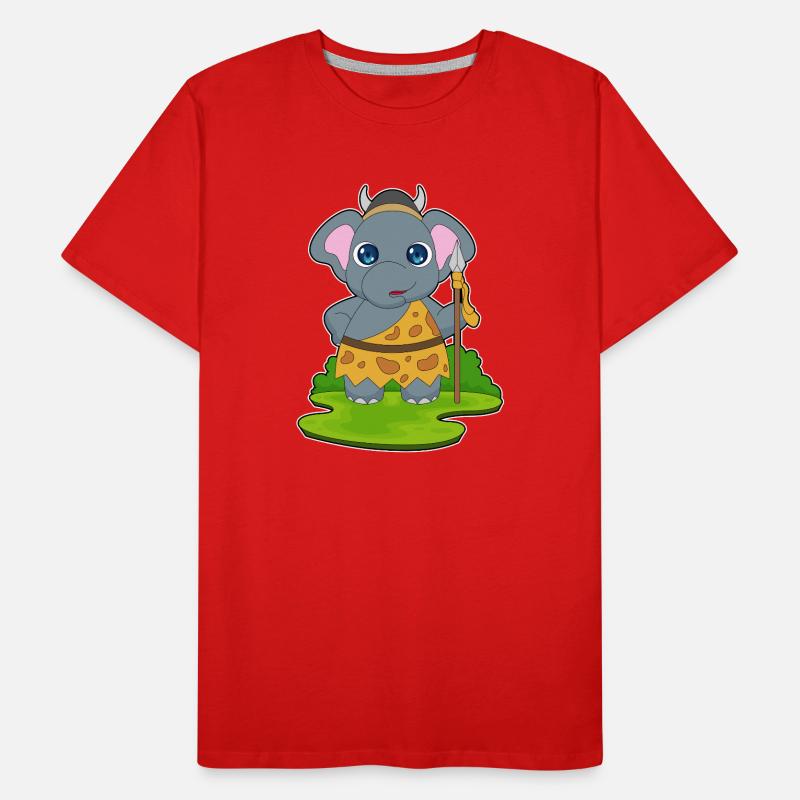 Elephant Warrior Spear Men's Premium Organic T-Shirt