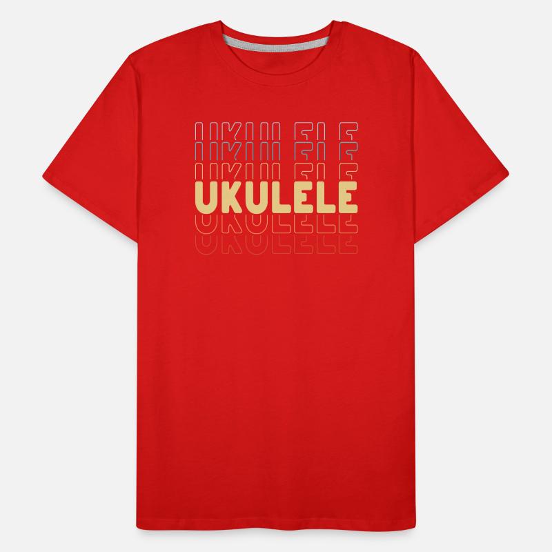 Typographie du ukulélé T-shirt bio Premium Homme