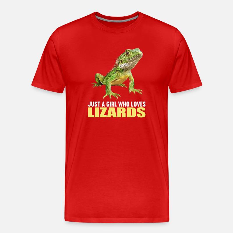 Eidechsen Eidechse - Männer Premium Bio T-Shirt - Rot