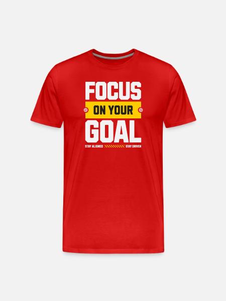 Focus on your goal - Men's Premium Organic T-Shirt - red
