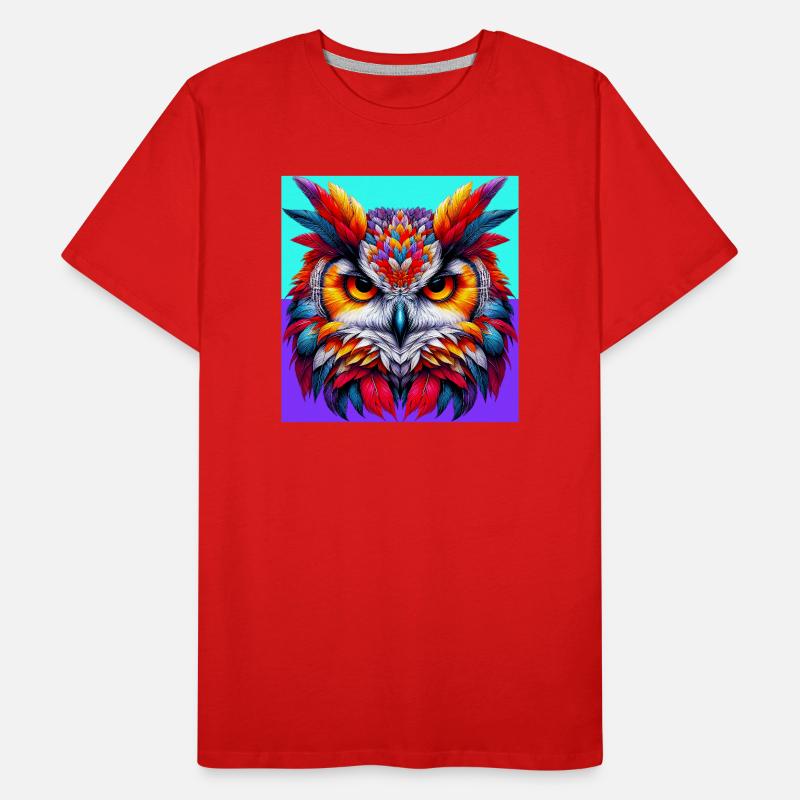 Eule Männer Premium Bio T-Shirt