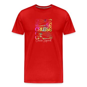 Cousins Kreuzfahrt Kreuzfahrtschiff - Männer Premium Bio T-Shirt - Rot - Vorne - Damien (186cm)