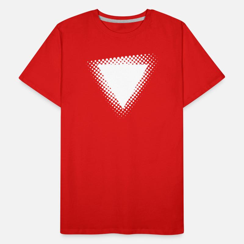Halftone Triangle Burst Men's Premium Organic T-Shirt