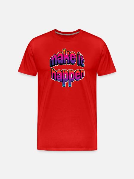 Make It Happen Gradient - Men's Premium Organic T-Shirt - red
