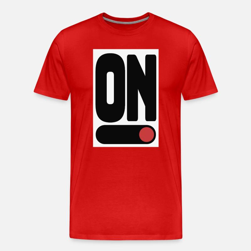 ON Statement Plakat Minimalistisk Design - Herre Premium T-shirt økologisk - rød