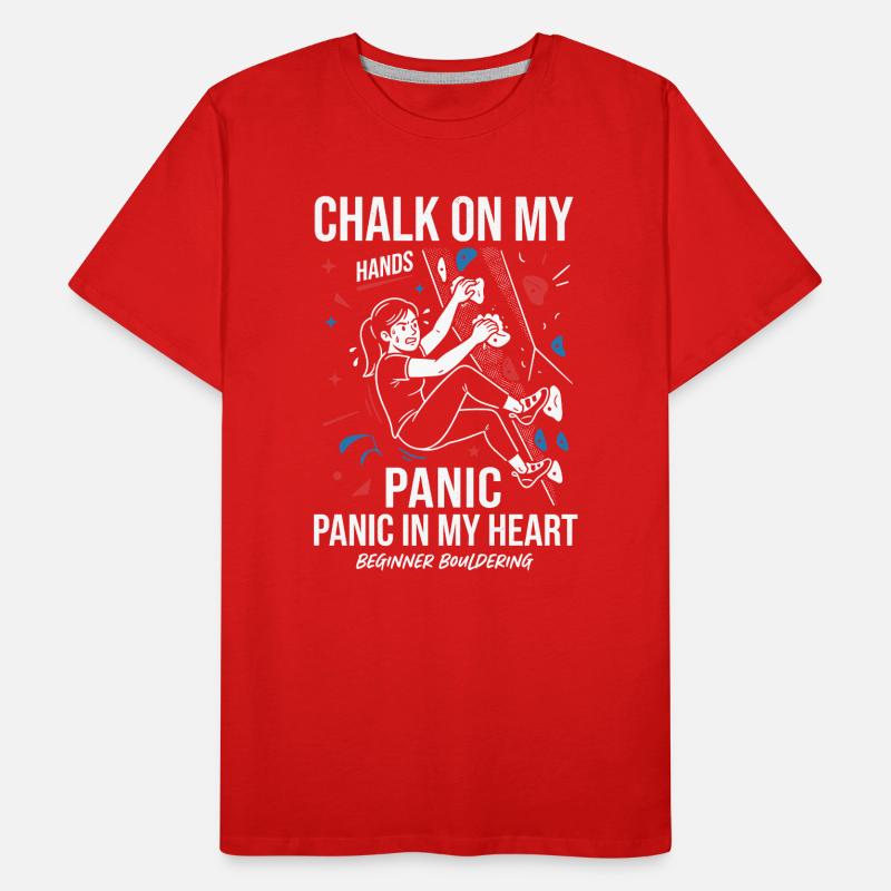 Kreide an den Händen Männer Premium Bio T-Shirt
