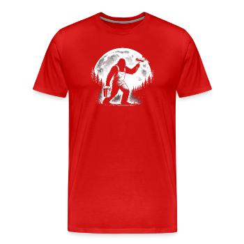 Peintres et Varnisseurs de Bigfoot - T-shirt bio Premium Homme - rouge - Devant - Damien (186cm)