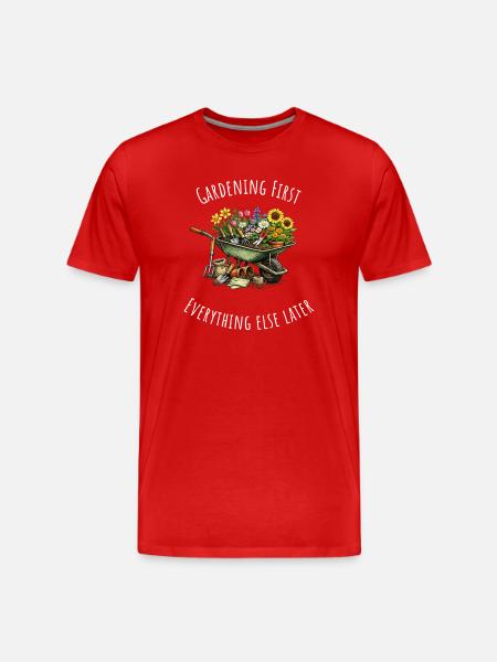 Garden Lover's Dream Schubkarren-Tee - Männer Premium Bio T-Shirt - Rot