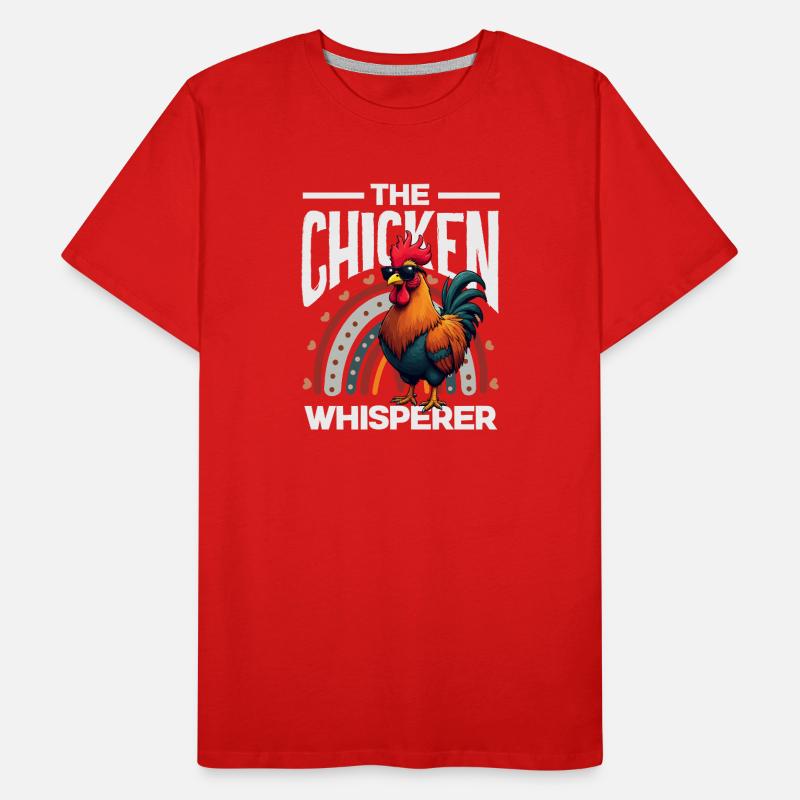 Der Hühnerflüsterer Cooler Hahn Männer Premium Bio T-Shirt