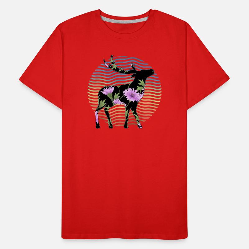 Hirsch Männer Premium Bio T-Shirt