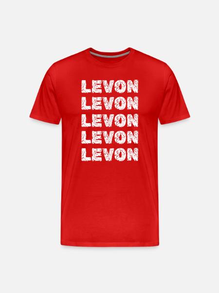 Gift for Levon - Men's Premium Organic T-Shirt - red