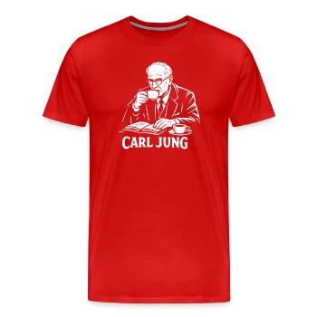 Carl Jung Kaffee-Studien-Tee - Männer Premium Bio T-Shirt - Rot - Vorne - Damien (186cm)