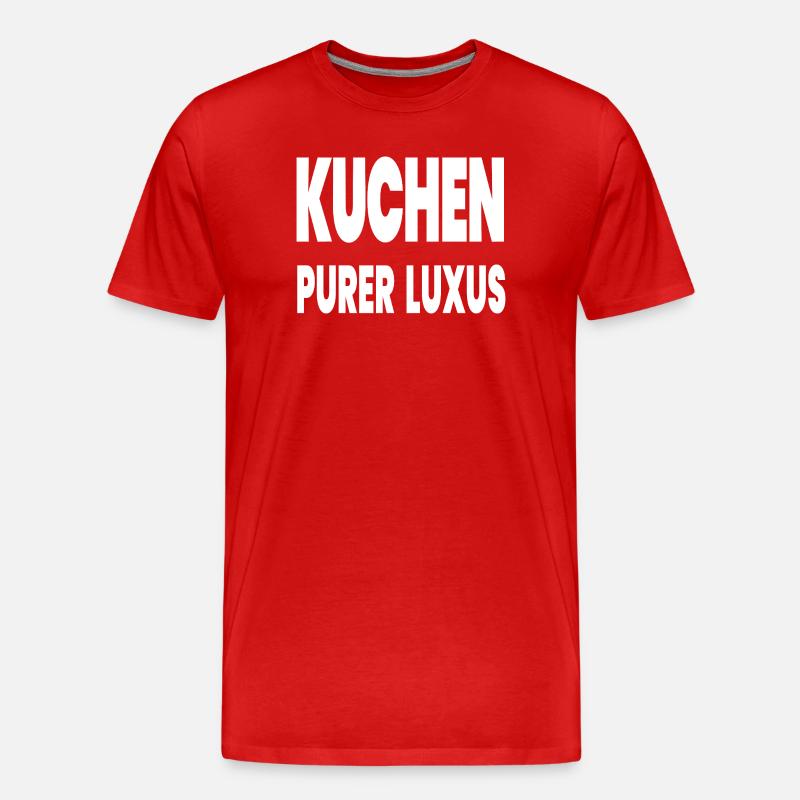 Kuchen - Männer Premium Bio T-Shirt - Rot