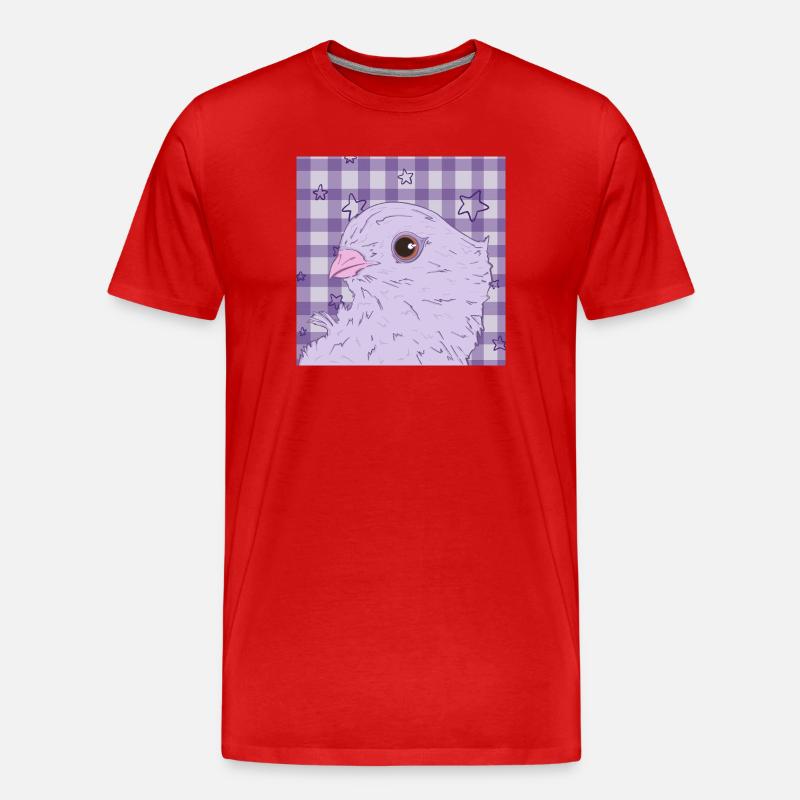 hübsche pink lila Taube - Männer Premium Bio T-Shirt - Rot