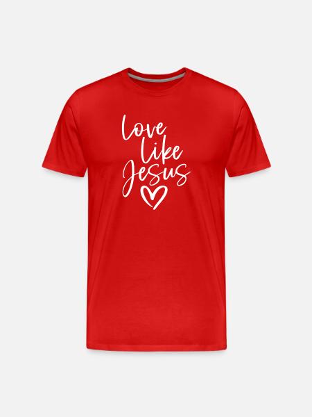 love like jesus - Men's Premium Organic T-Shirt - red