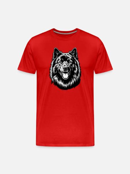 Eurasier | Schwarz - Männer Premium Bio T-Shirt - Rot