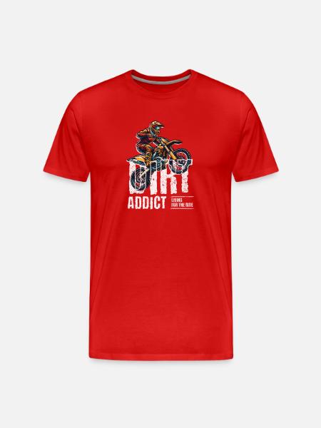 MotoX Addict Ride Graphic - Men's Premium Organic T-Shirt - red