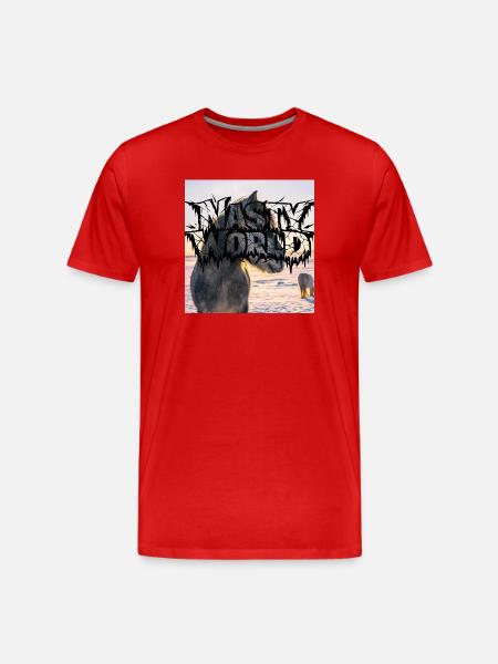 Dark Horse Silhouette Logo - Men's Premium Organic T-Shirt - red