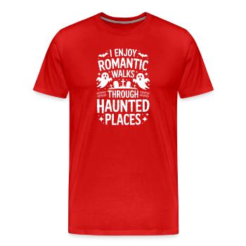 Horror Sprüche Romantisch Lustige Horror Geschenk  - Männer Premium Bio T-Shirt - Rot - Vorne - Damien (186cm)