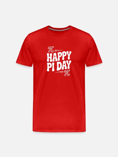 Happy Pi Day - Men's Premium Organic T-Shirt - red