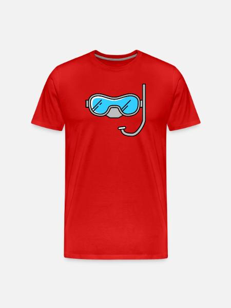 Diving goggles - Men's Premium Organic T-Shirt - red