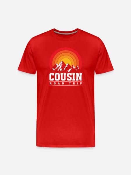 Cousin Road-trip - Men's Premium Organic T-Shirt - red