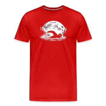 Flotteur Bigfoot - T-shirt bio Premium Homme - rouge - Devant - Damien (186cm)
